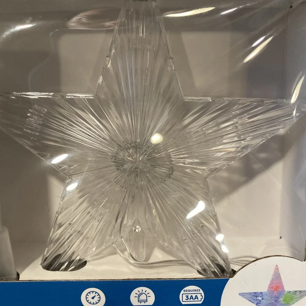 MINI STAR LED TREE‎ TOPPER AA BATTERIES NOT INCLUDED